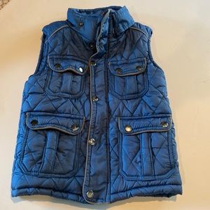 Boys teal blue puffer vest size 6